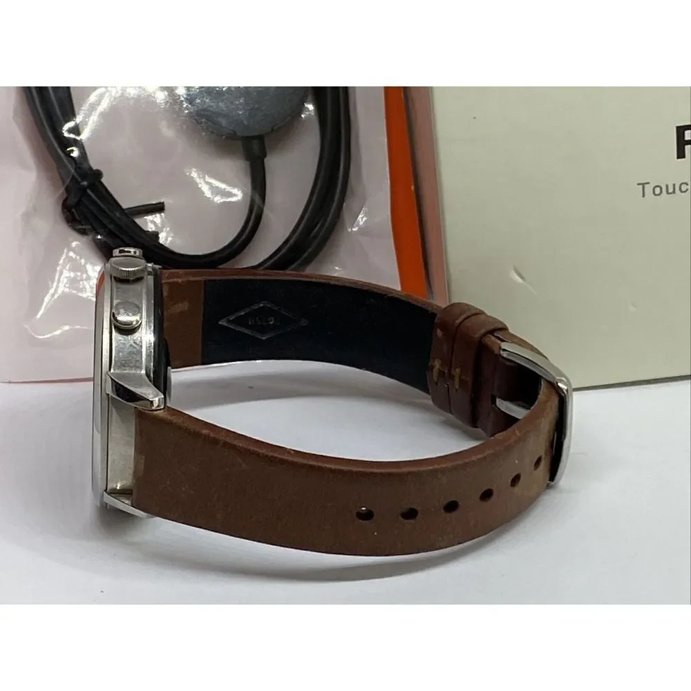 Fossil GEN 4 FTW6011 Women's Brown Leather Digital Dial Hybrid Smartwatch BS258